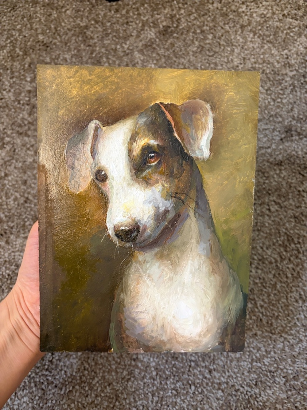 Oil painting-Dog Portrait